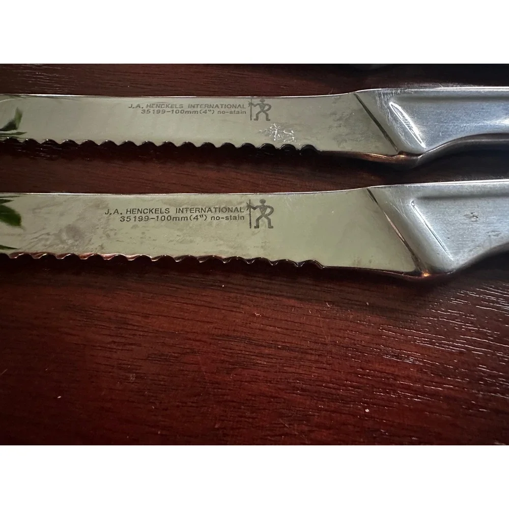 J.A. Henckels International 4pc Steak Knife Set 35199-100mm Stainless Serrated